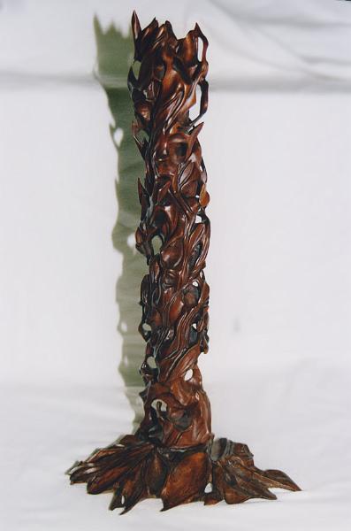 Chinese Column.jpg - "Chinese Column" - by Colin Etherington Walnut - 17" by 3"